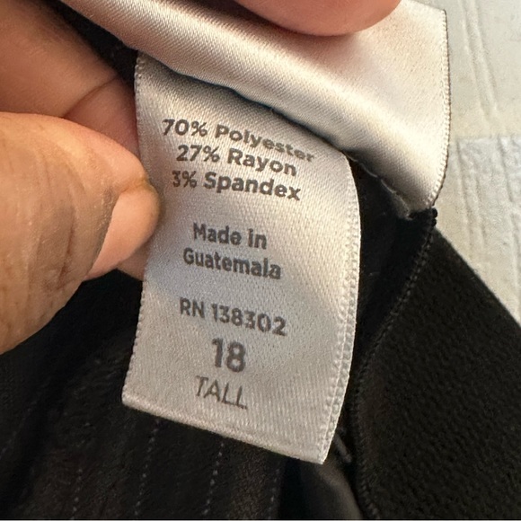 Avenue Pinstripe Work Pants Size 18 Tall - Picture 4 of 9